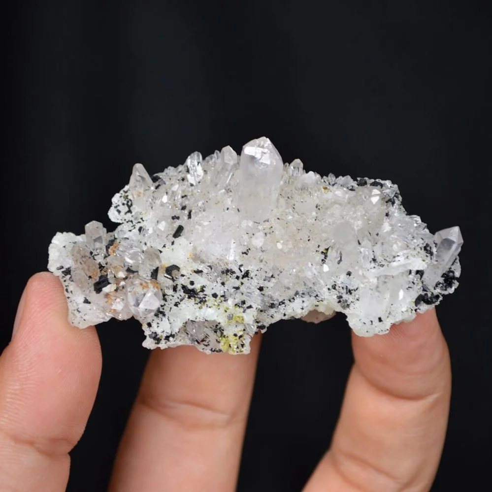 Prehnite With Babingtonite And Quartz Crystals - Image 2