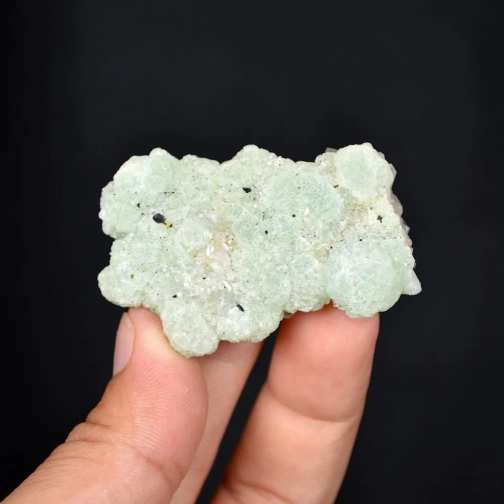 Prehnite With Babingtonite And Quartz Crystals - Image 3