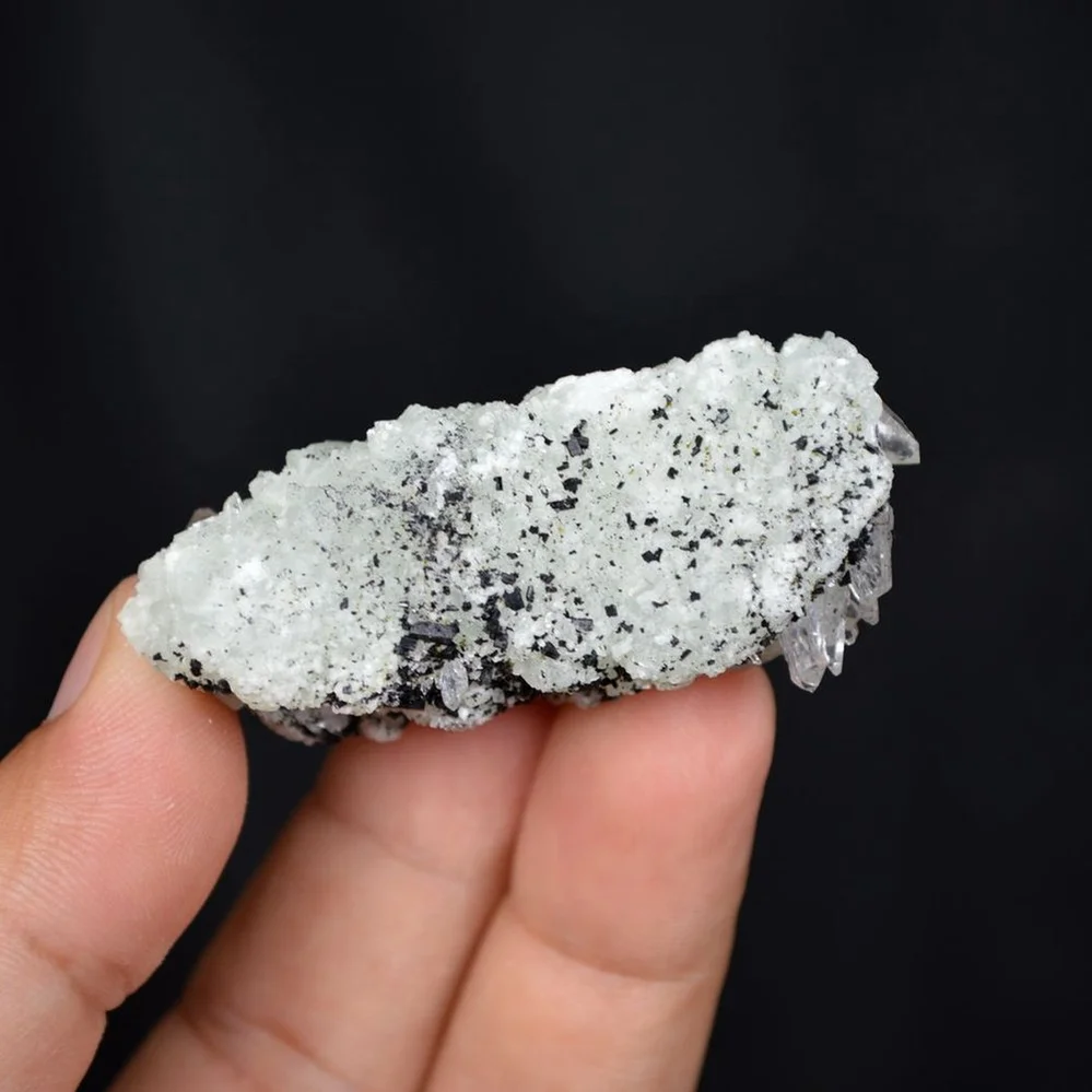 Prehnite With Babingtonite And Quartz Crystals - Image 2