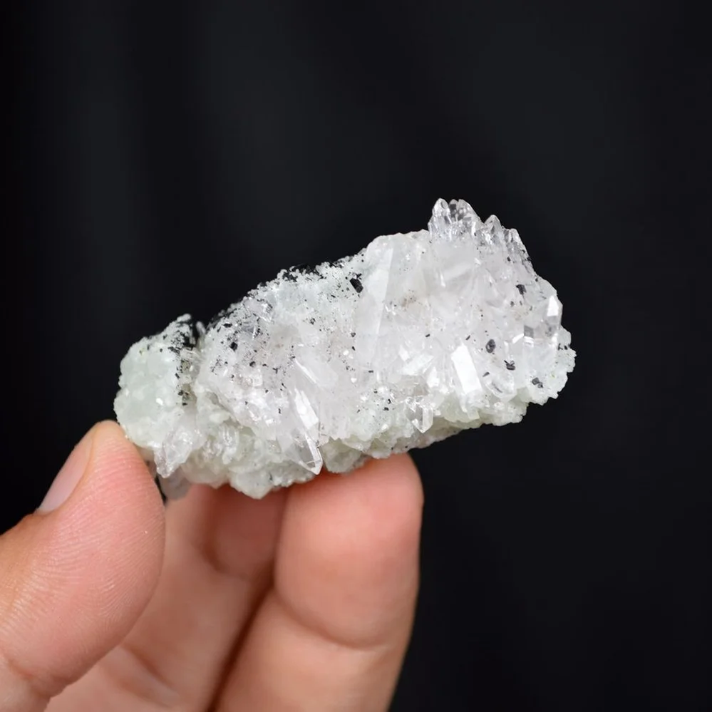 Prehnite With Babingtonite And Quartz Crystals - Image 4