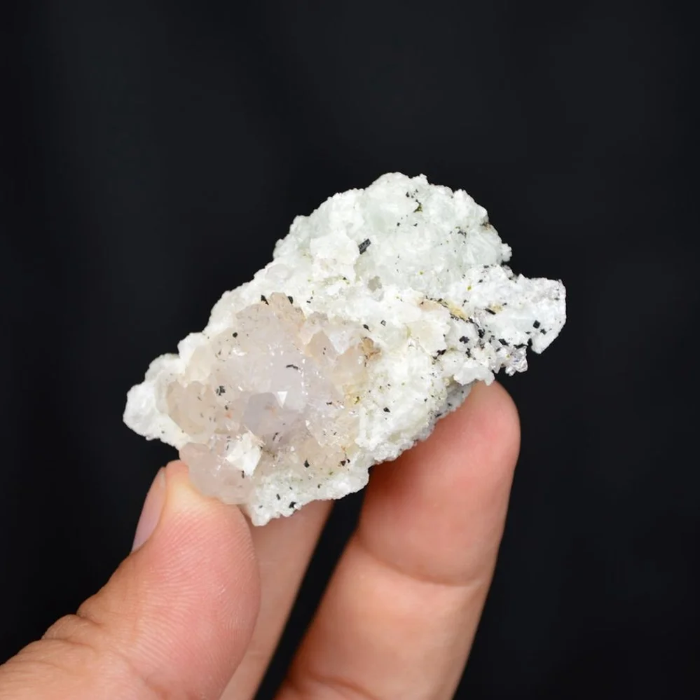 Prehnite With Babingtonite And Quartz Crystals - Image 2