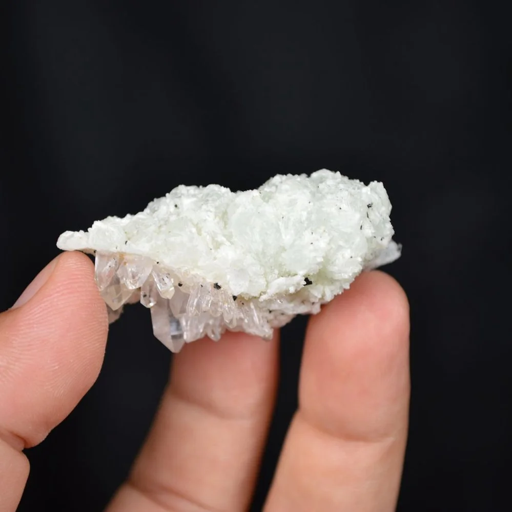 Prehnite With Babingtonite And Quartz Crystals - Image 3