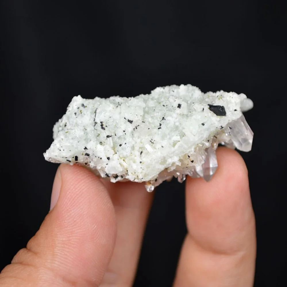 Prehnite With Babingtonite And Quartz Crystals - Image 4