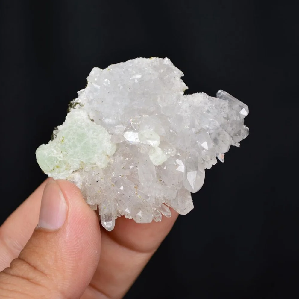 Prehnite With Babingtonite And Quartz Crystals - Image 2