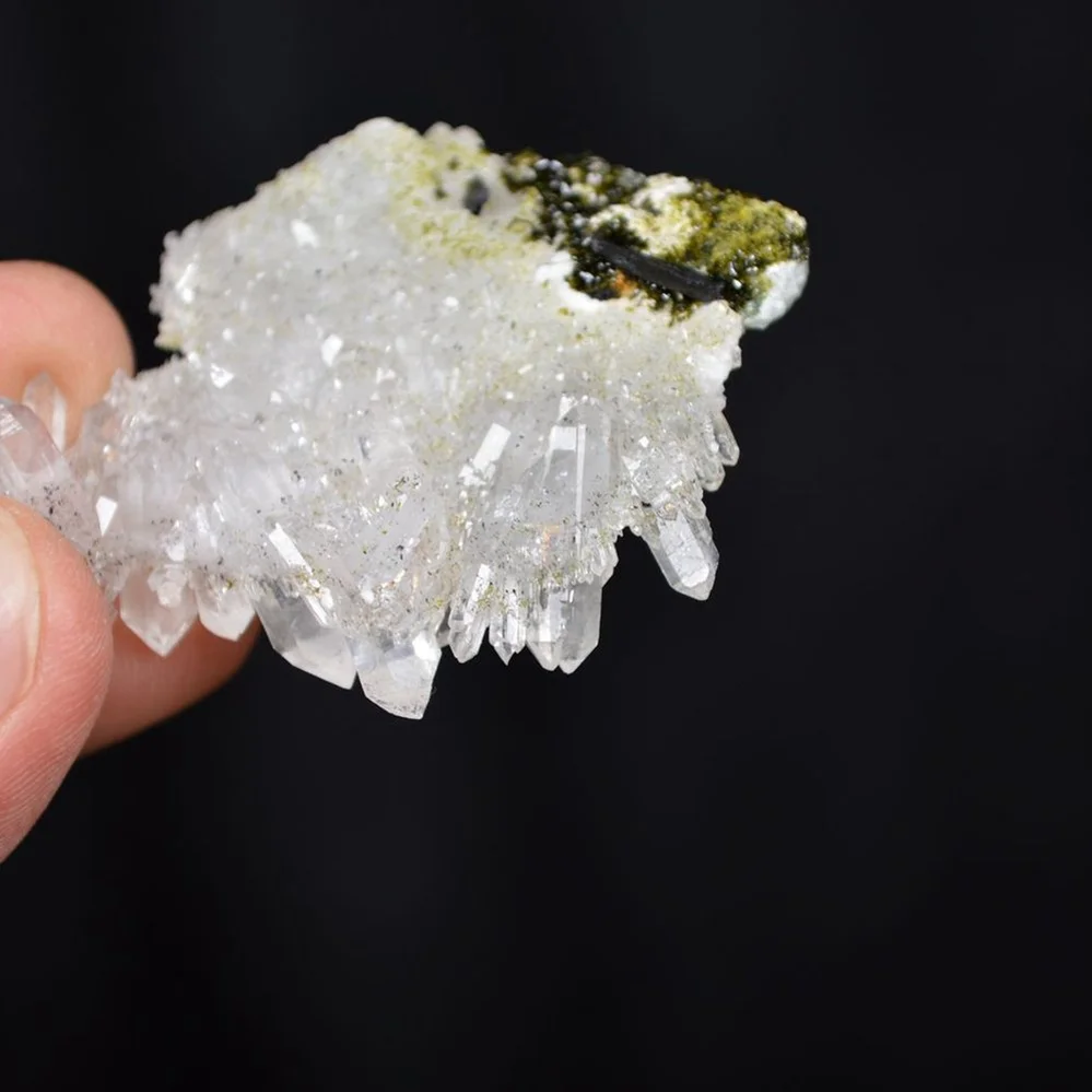 Prehnite With Babingtonite And Quartz Crystals - Image 5