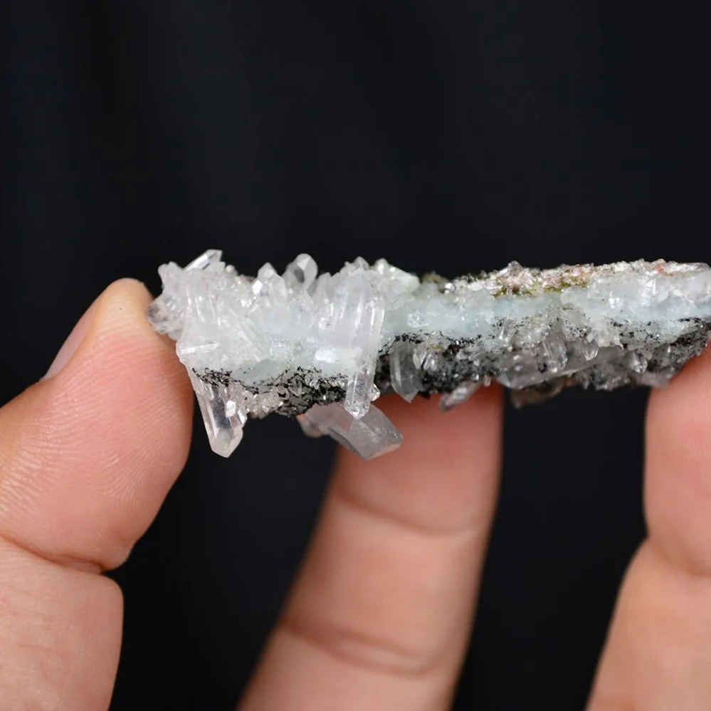 Prehnite With Babingtonite And Quartz Crystals - Image 5