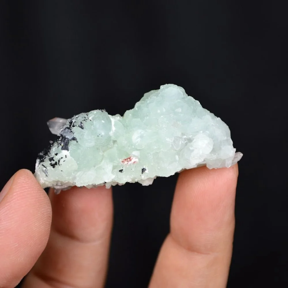 Prehnite With Babingtonite And Quartz Crystals - Image 2
