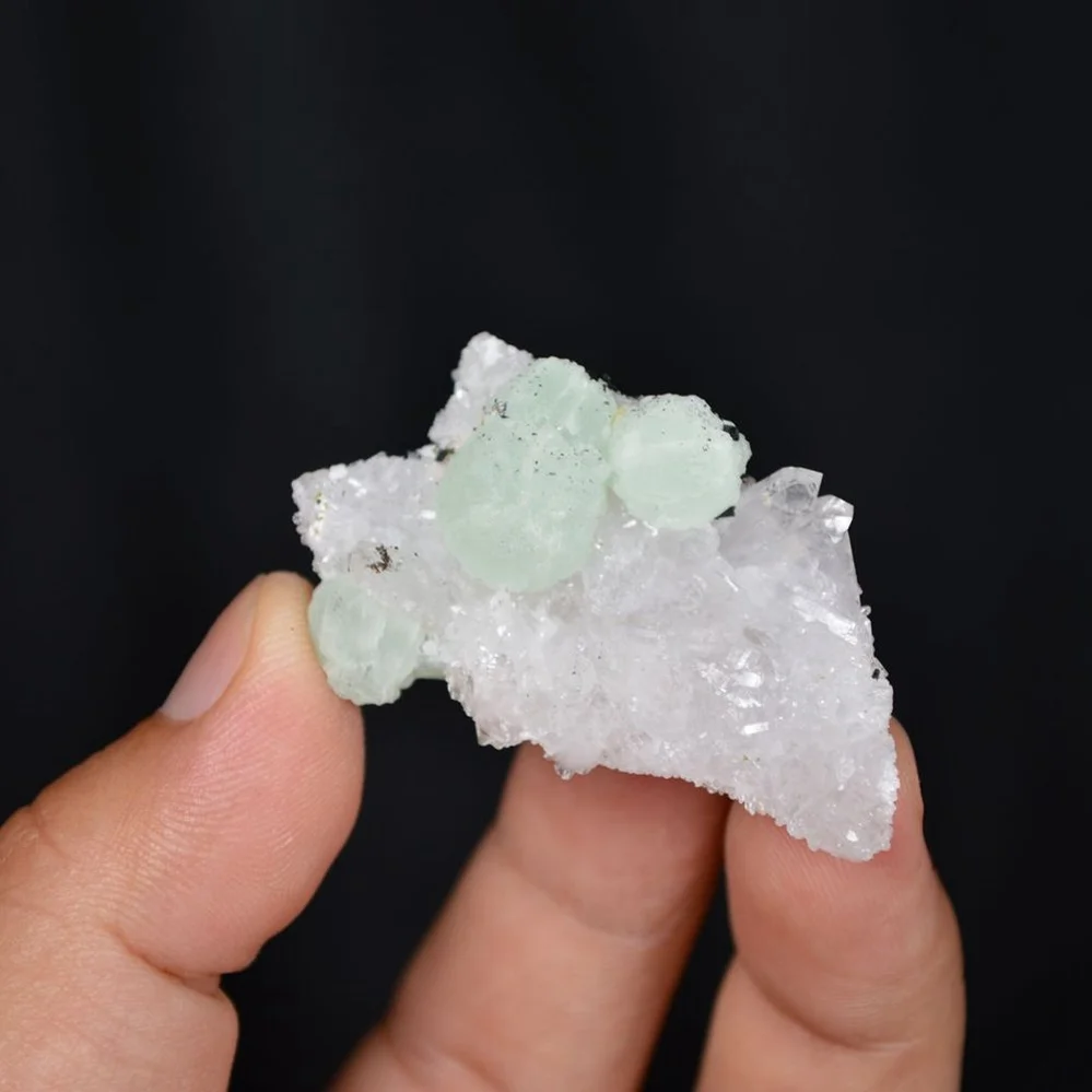 Prehnite With Babingtonite And Quartz Crystals - Image 5