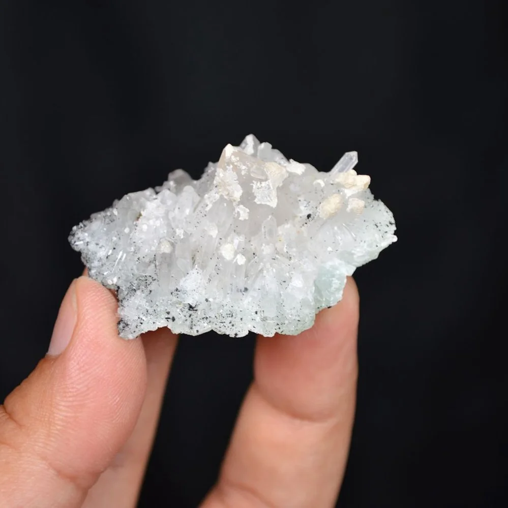 Prehnite With Babingtonite And Quartz Crystals - Image 2