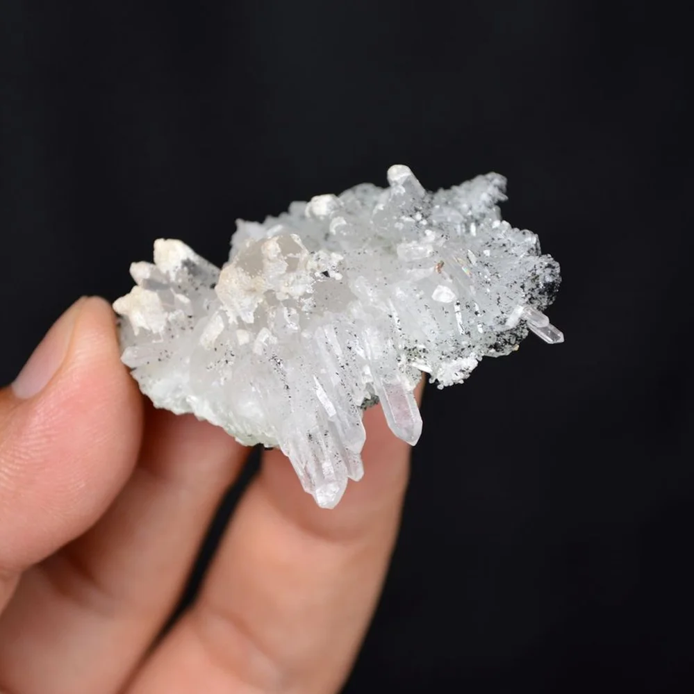 Prehnite With Babingtonite And Quartz Crystals - Image 3