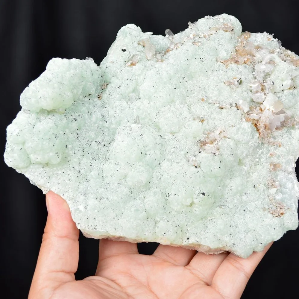Prehnite With Babingtonite And Quartz Crystals - Image 4