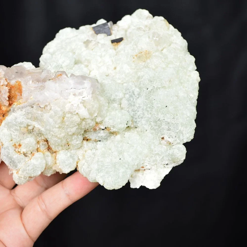 Prehnite With Babingtonite And Quartz Crystals - Image 4