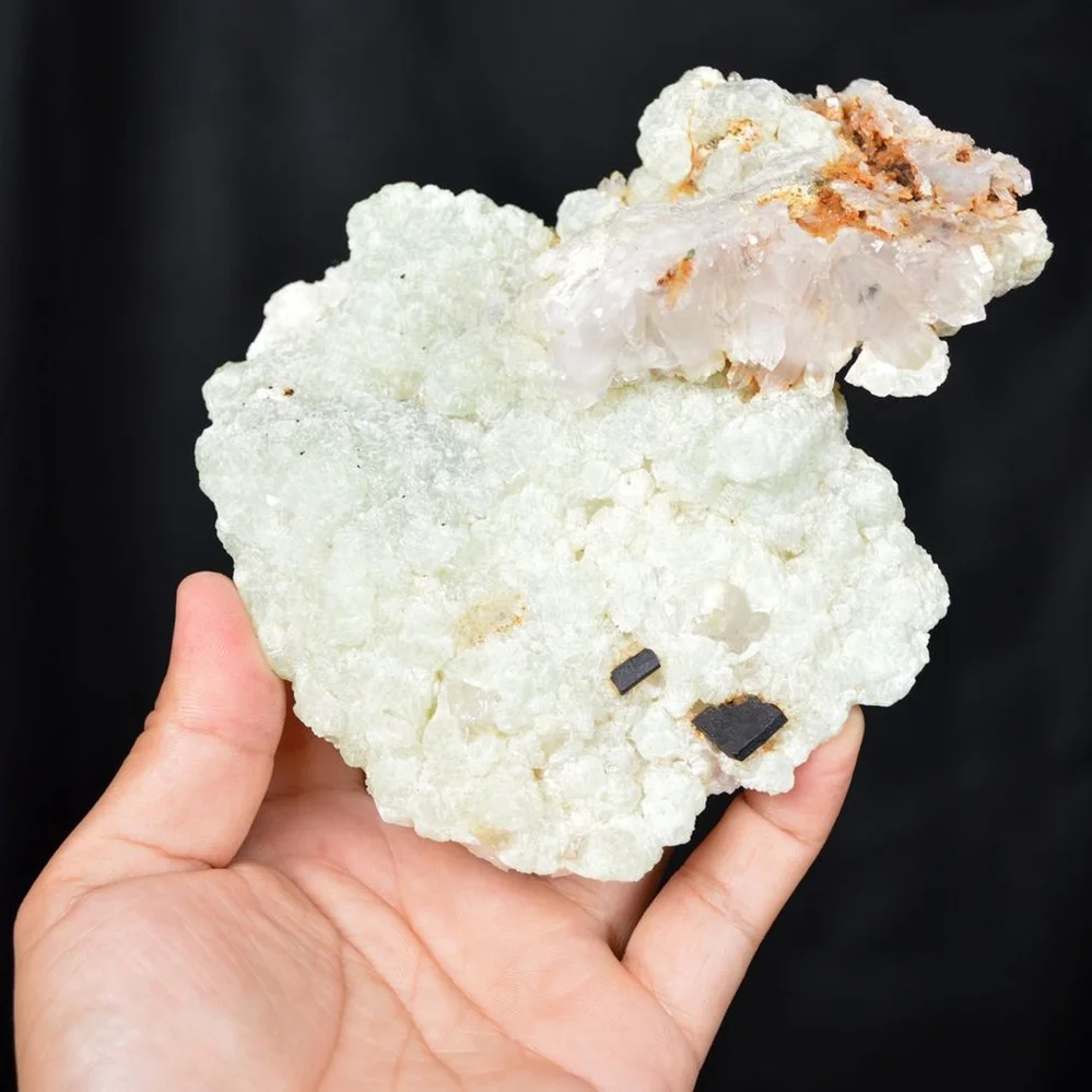 Prehnite With Babingtonite And Quartz Crystals - Image 5