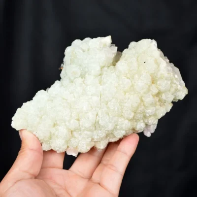 Prehnite With Babingtonite And Quartz Crystals