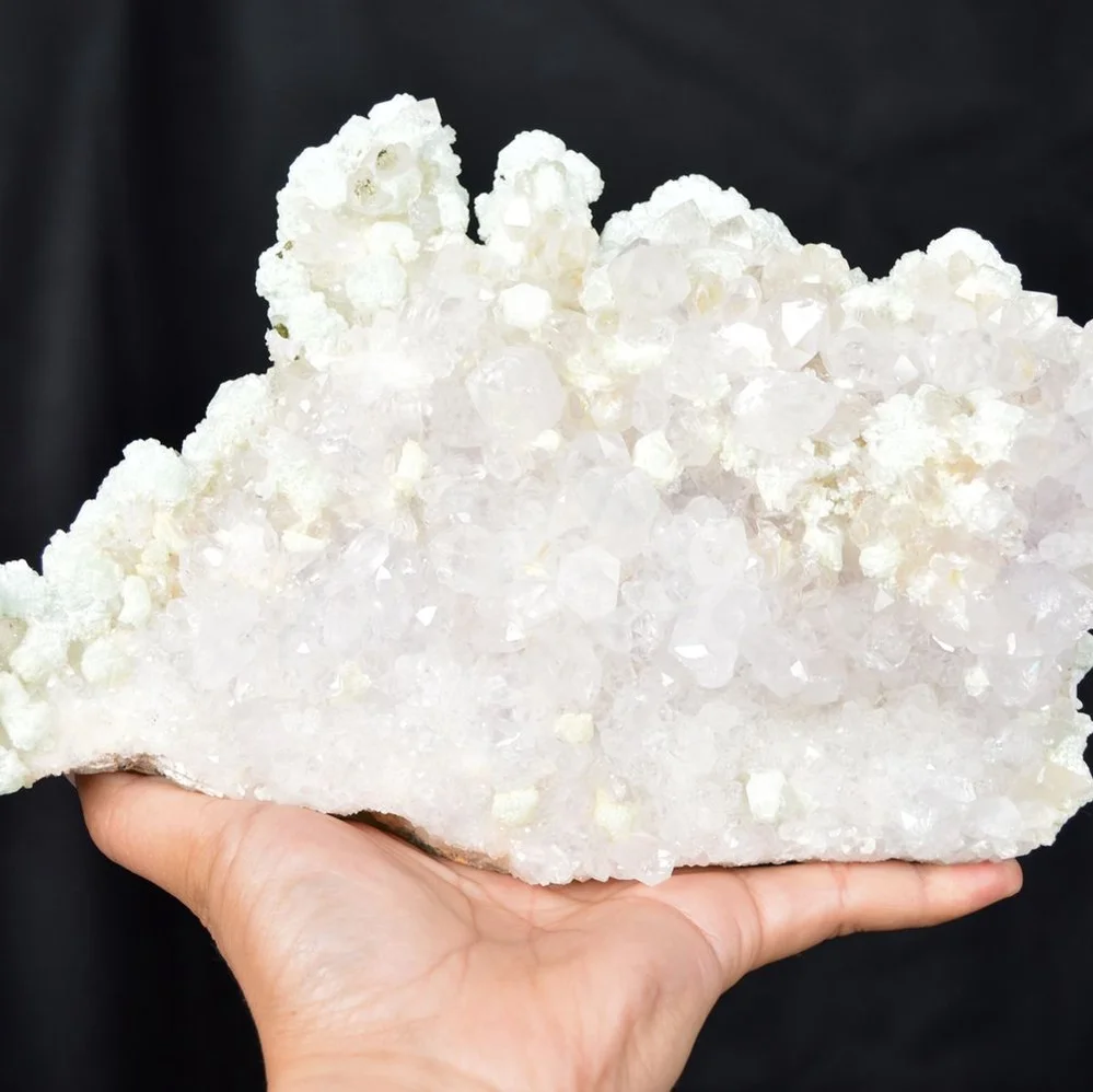 Prehnite With Babingtonite And Quartz Crystals