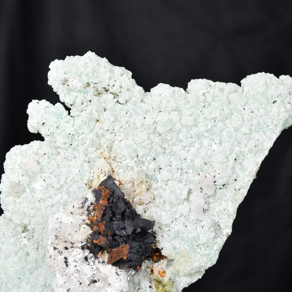 Prehnite With Babingtonite And Quartz Crystals - Image 3