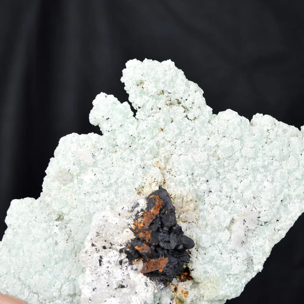 Prehnite With Babingtonite And Quartz Crystals - Image 4