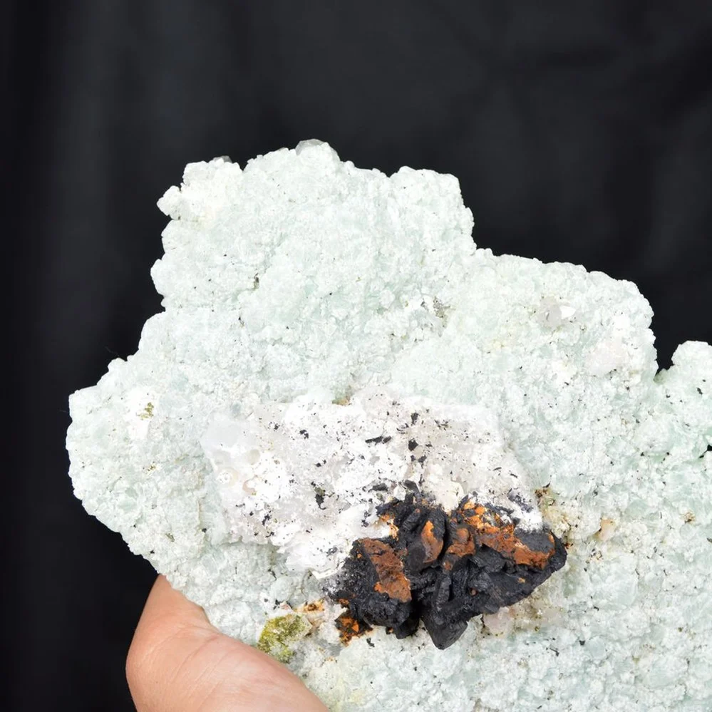 Prehnite With Babingtonite And Quartz Crystals - Image 5