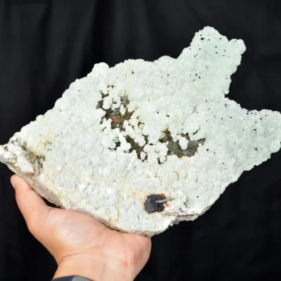 Prehnite With Babingtonite And Quartz Crystals