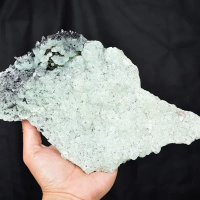 Prehnite With Babingtonite And Quartz Crystals