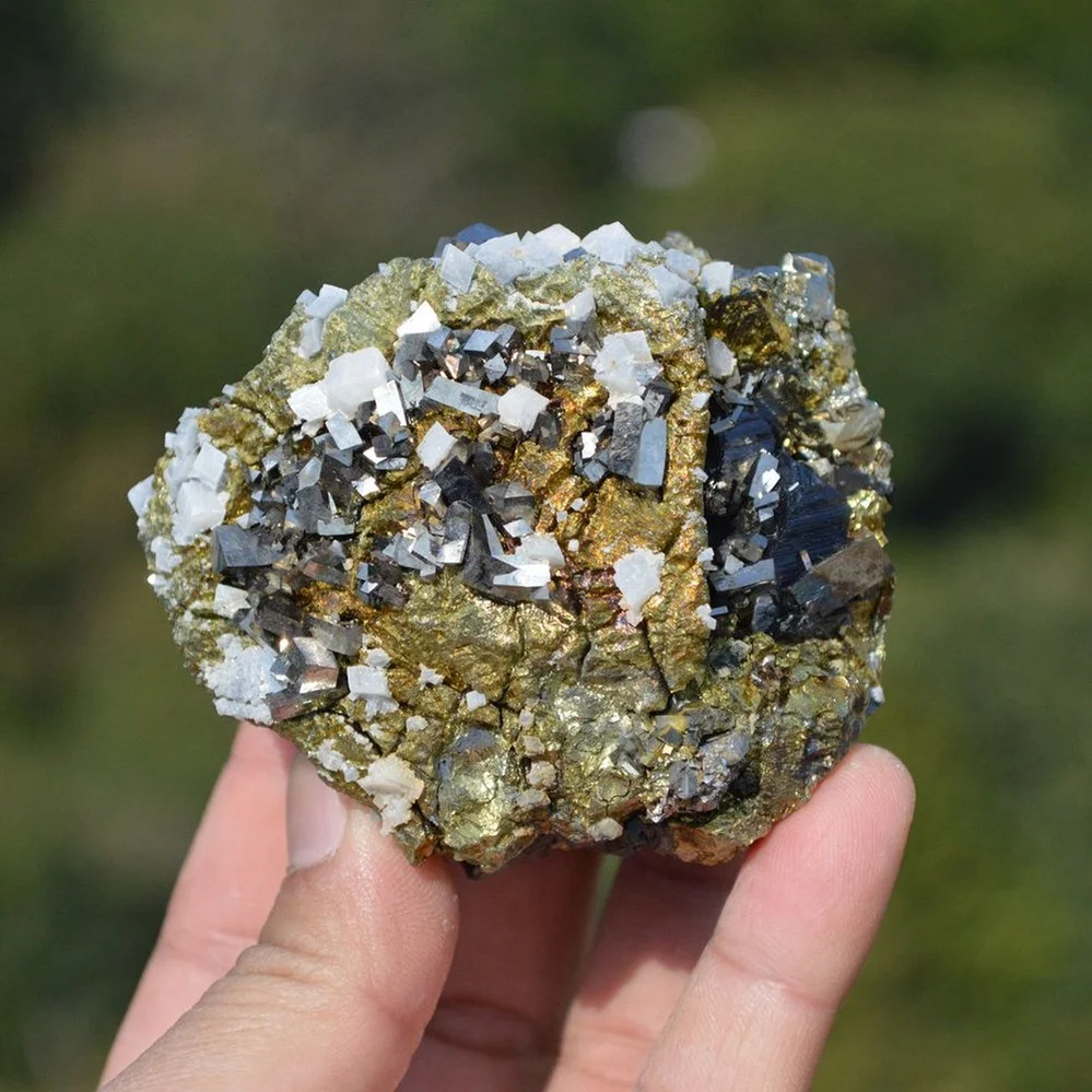 Marmatite With Chalcopyrite, Dolomite, Arsenopyrite, Pyrite Crystals - Image 2
