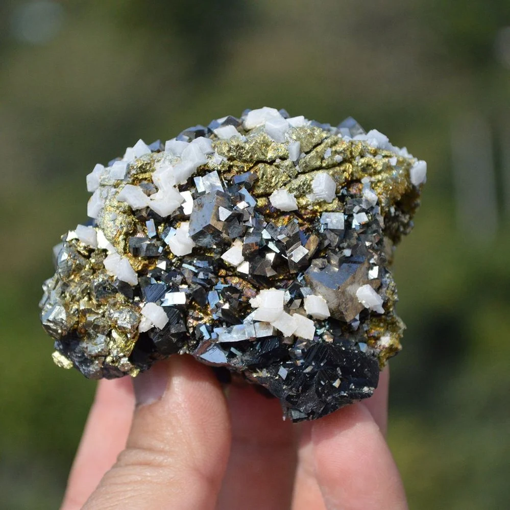 Marmatite With Chalcopyrite, Dolomite, Arsenopyrite, Pyrite Crystals - Image 3