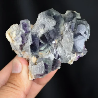 Fluorite With Quartz And Dolomite Crystals