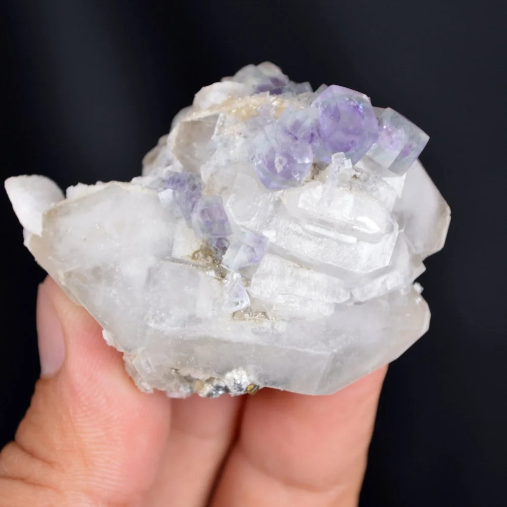 Fluorite With Quartz And Calcite, Scheelite Crystals - Image 2