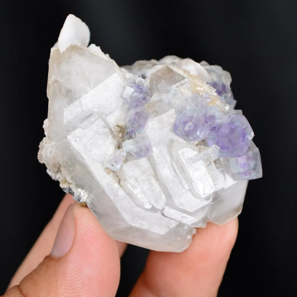 Fluorite With Quartz And Calcite, Scheelite Crystals - Image 3