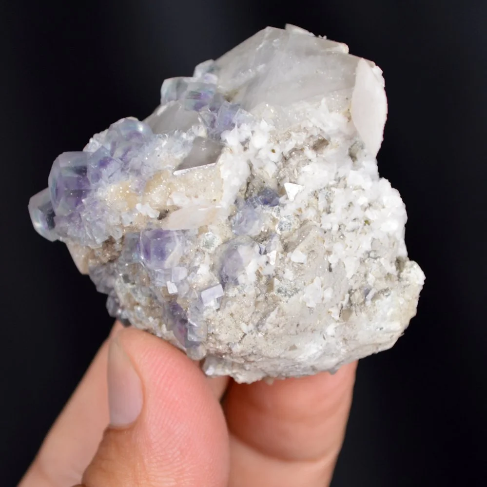 Fluorite With Quartz And Calcite, Scheelite Crystals - Image 5