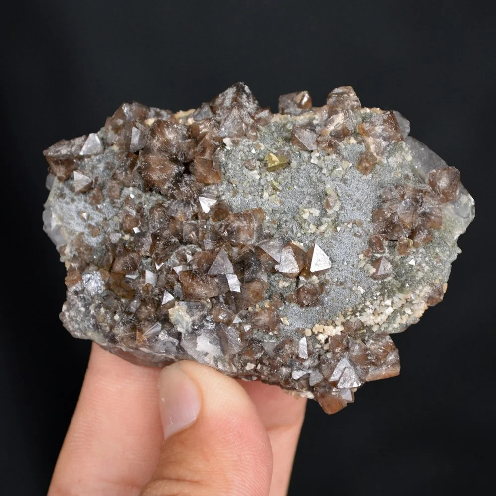 Scheelite With Quartz And Chalcopyrite, Dolomite Crystals