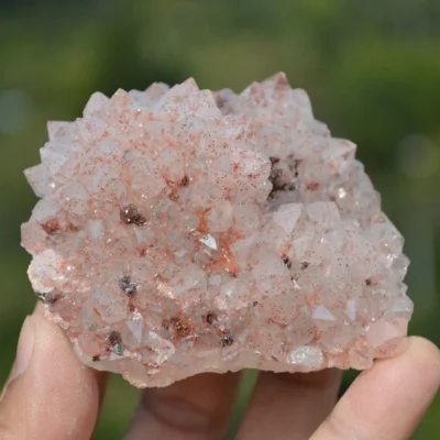 Red Quartz With Chalcopyrite, Marmatite Crystals