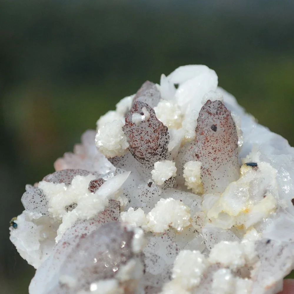 Red Quartz With Pyrite, Dolomite, Calcite Crystals - Image 4