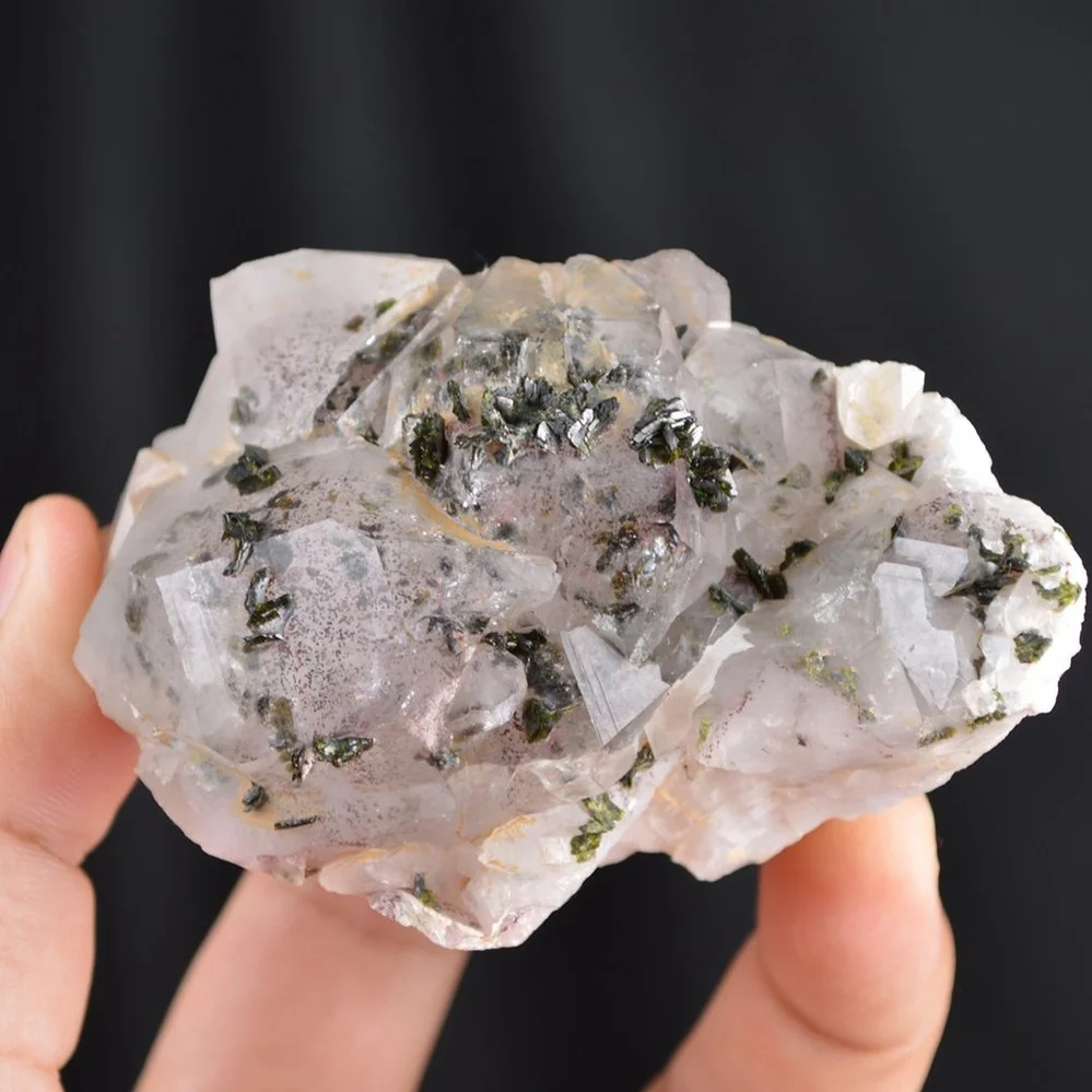 Red Phantom Quartz With Epidote Crystals - Image 3