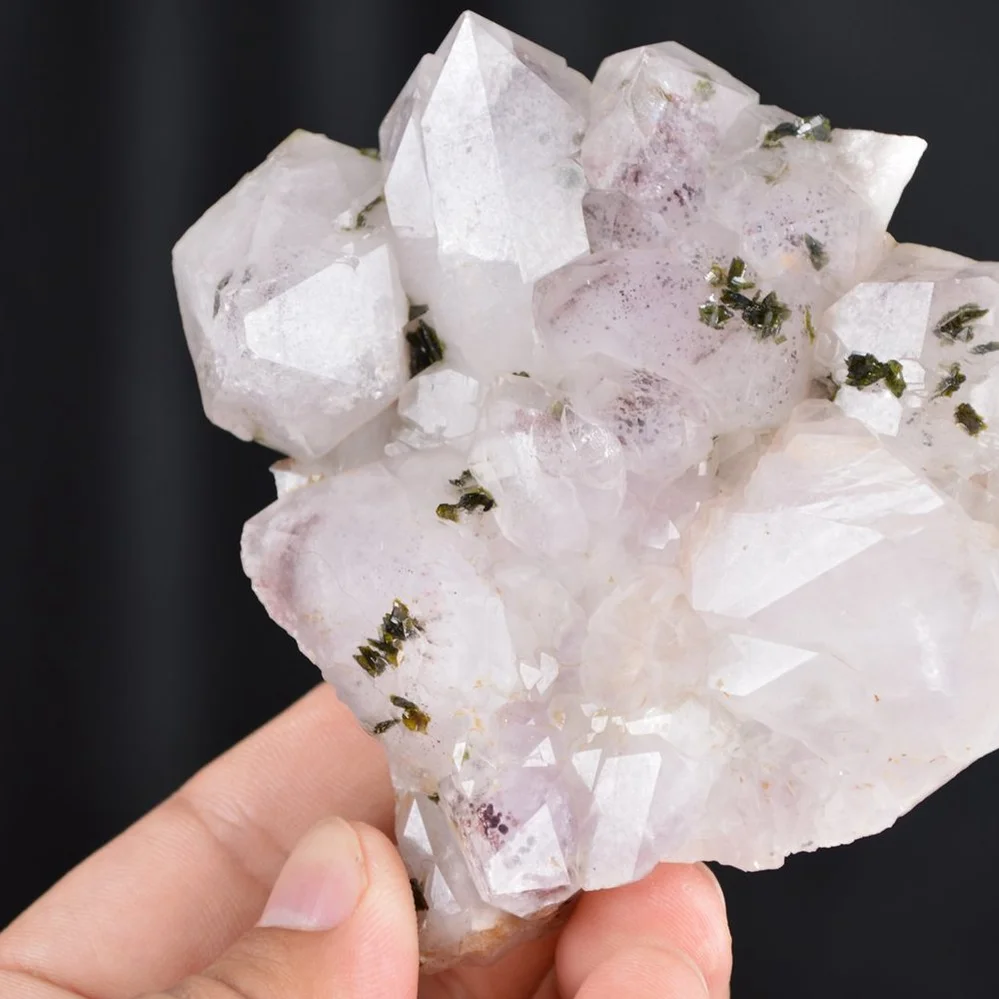 Red Phantom Quartz With Epidote Crystals - Image 5