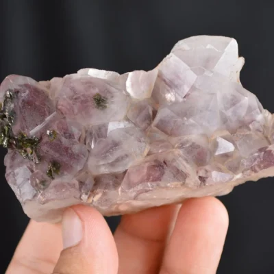 Red Phantom Quartz With Epidote Crystals