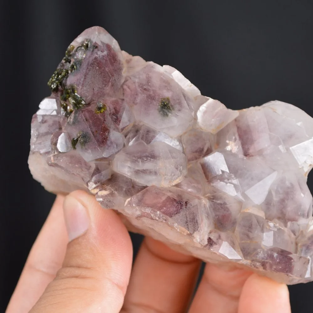 Red Phantom Quartz With Epidote Crystals - Image 2