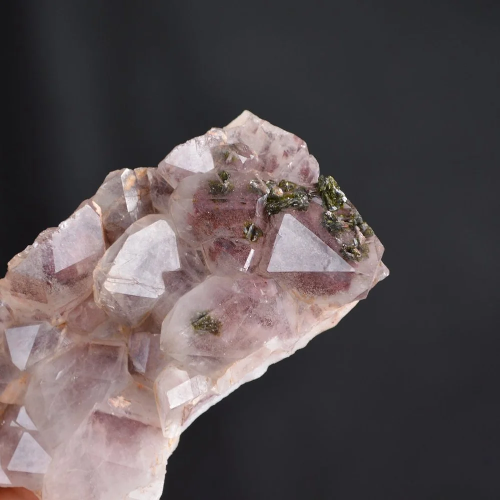 Red Phantom Quartz With Epidote Crystals - Image 3