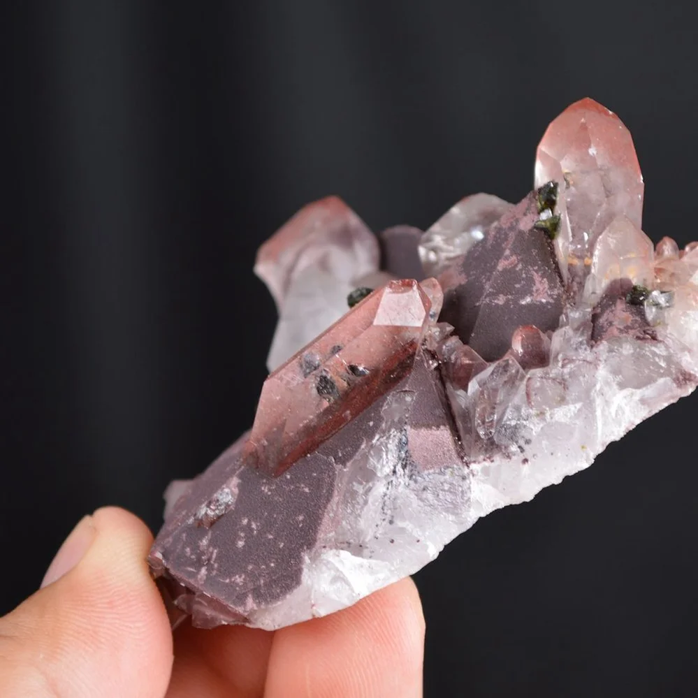 Red Phantom Quartz With Epidote Crystals - Image 2