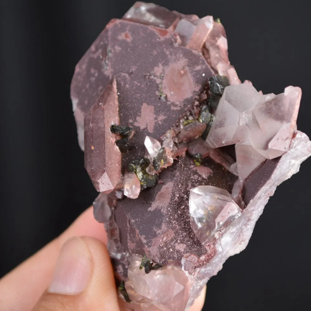 Red Phantom Quartz With Epidote Crystals - Image 4