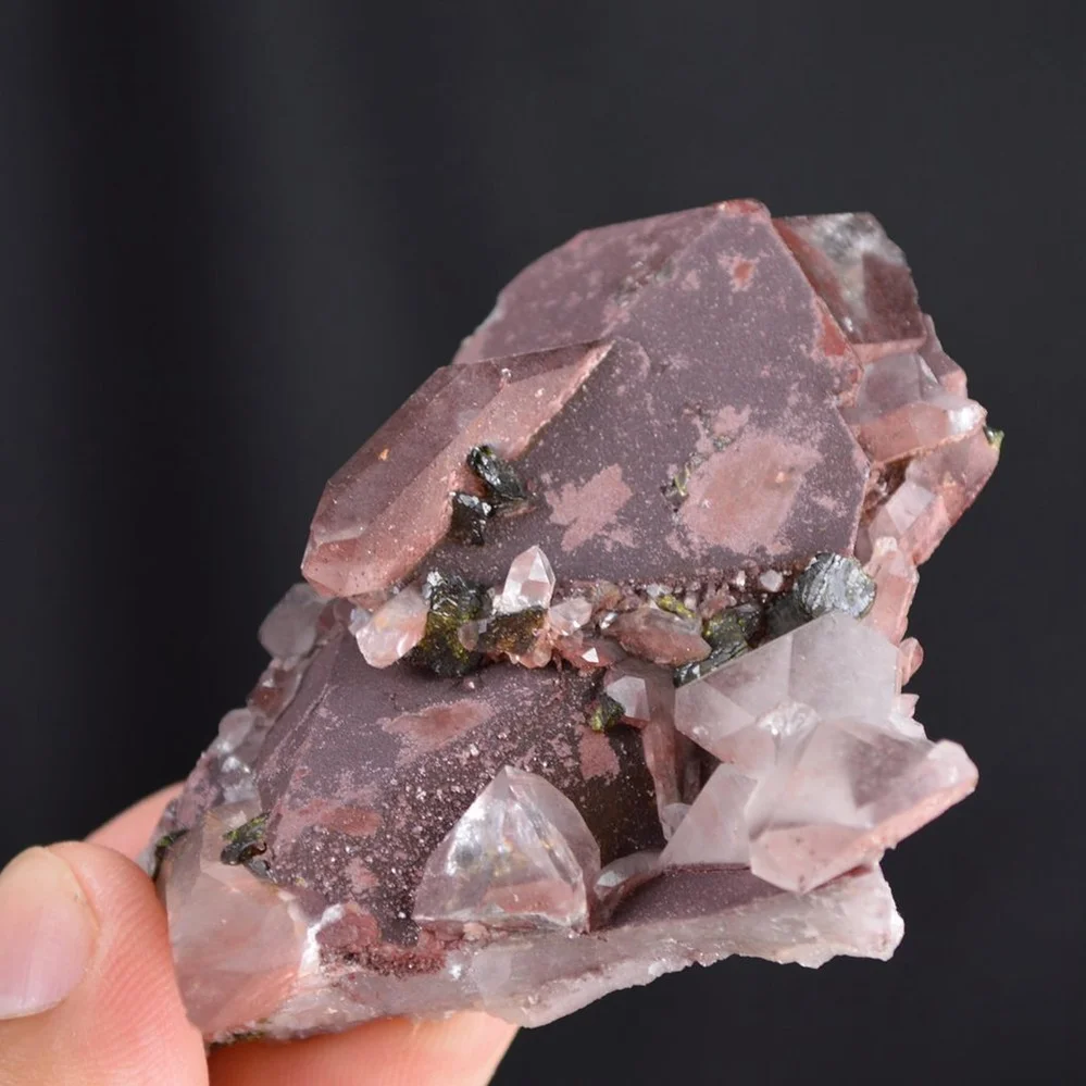 Red Phantom Quartz With Epidote Crystals - Image 5