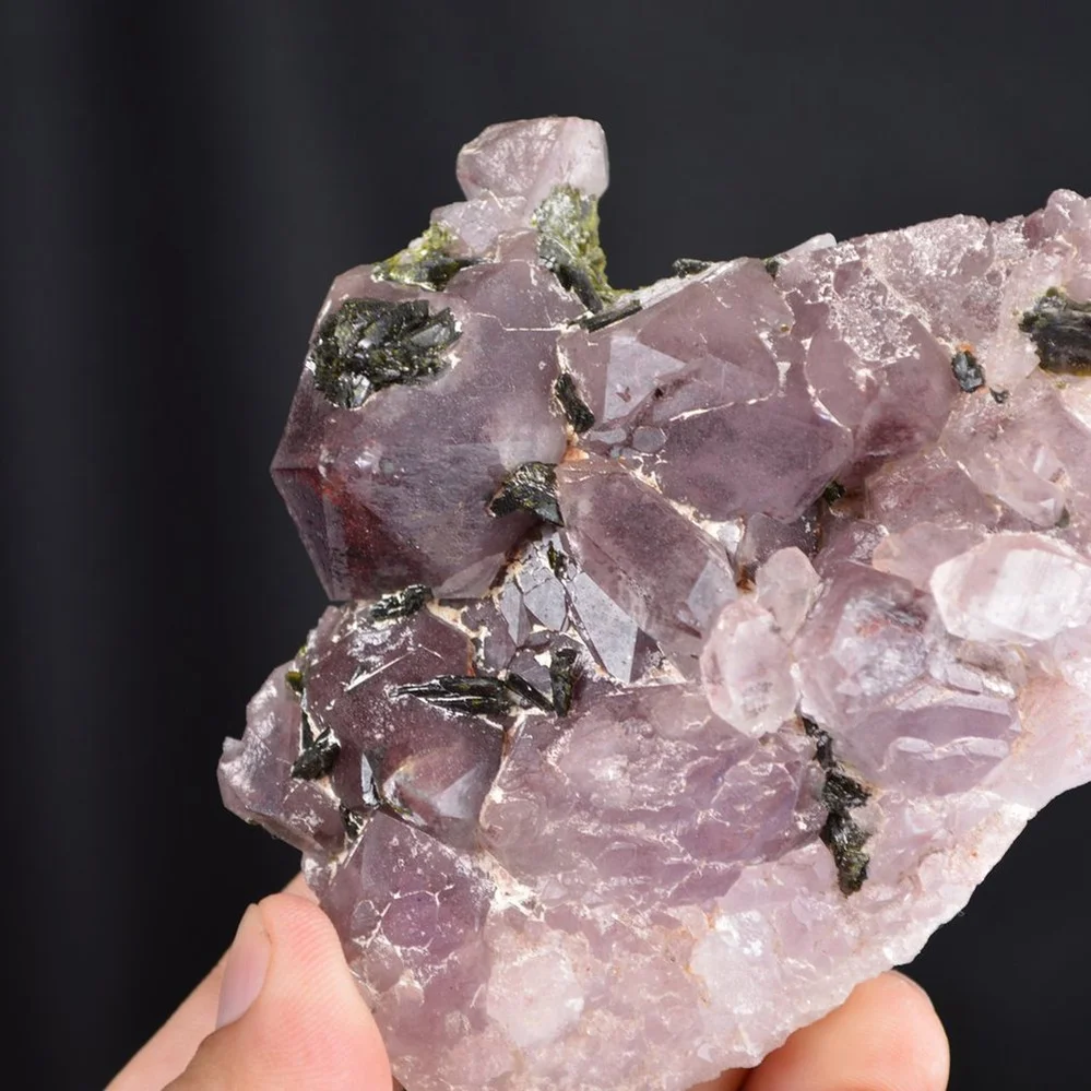 Red Phantom Quartz With Epidote Crystals - Image 3