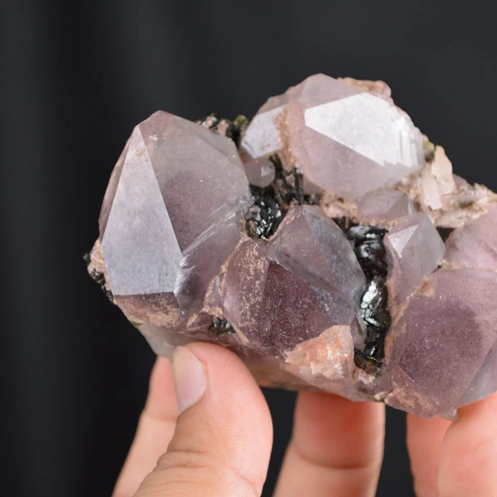 Red Phantom Quartz With Epidote Crystals - Image 2