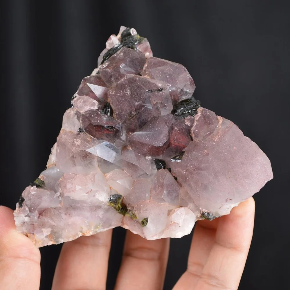 Red Phantom Quartz With Epidote Crystals - Image 2