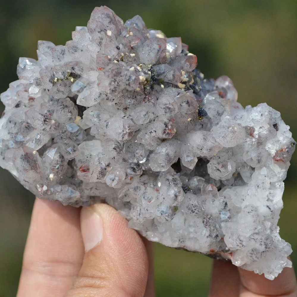 Red Quartz With Marmatite, Pyrite, Dolomite Crystals - Image 3