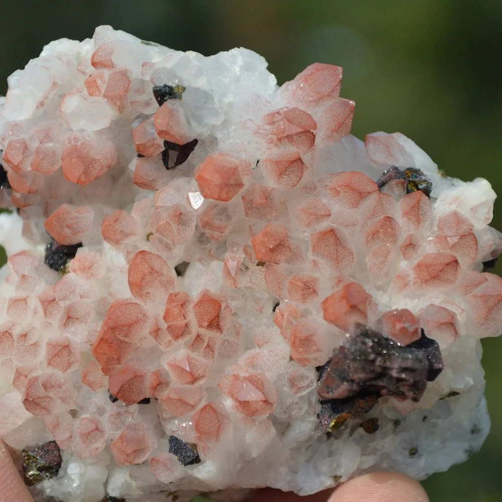 Red Quartz With Chalcopyrite Crystals - Image 5