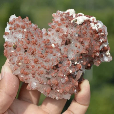 Red Quartz With Chalcopyrite, Dolomite Crystals