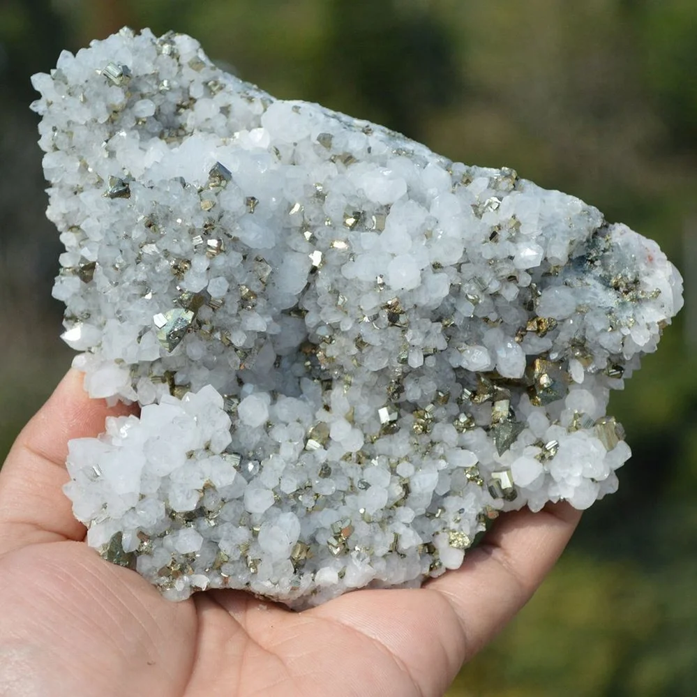 Quartz With Chalcopyrite, Pyrite Crystals - Image 2