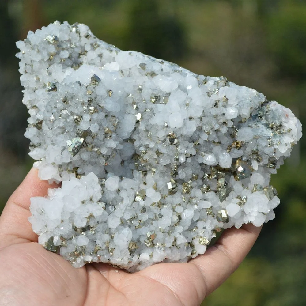 Quartz With Chalcopyrite, Pyrite Crystals - Image 3