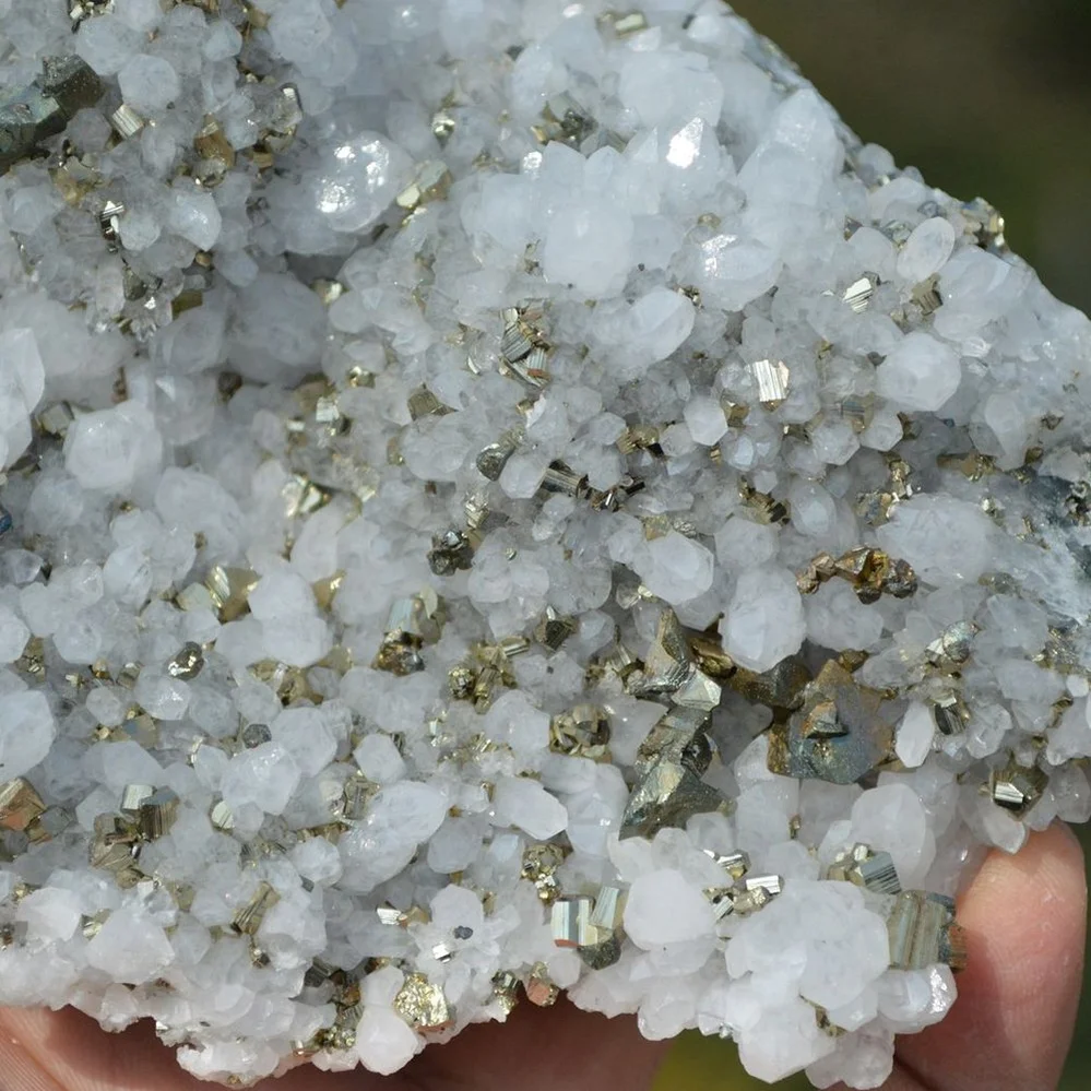 Quartz With Chalcopyrite, Pyrite Crystals - Image 4